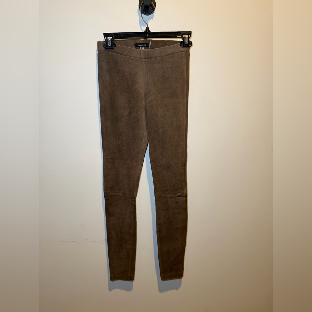 Lamarque Taupe Suede Pants‎